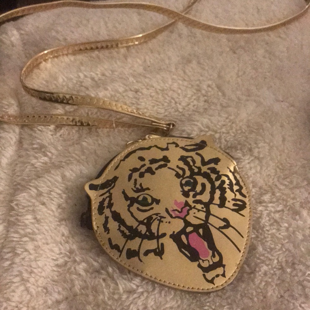 Mini gold tiger bag